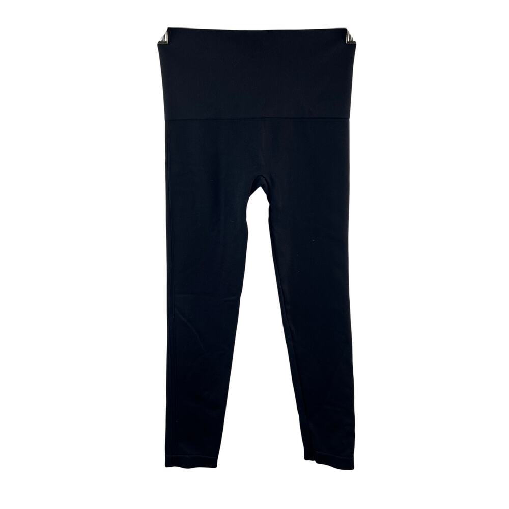 SPANX Look At Me Now Black Seamless Leggings Stretch High Waist Pull-On M Medium